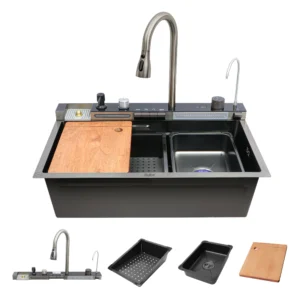 PIANO DESIGN 2 BUTTON DIGITAL RAINFALL SINK