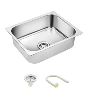 1 MM Mirror Finish Thick Stainless Steel Square Single Bowl Kitchen Sink