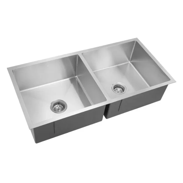 Double Bowl with corner drain board