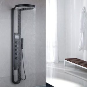 Universe Thermostatic Shower Set SUS 304 Matte Black Luxury Shower Panel