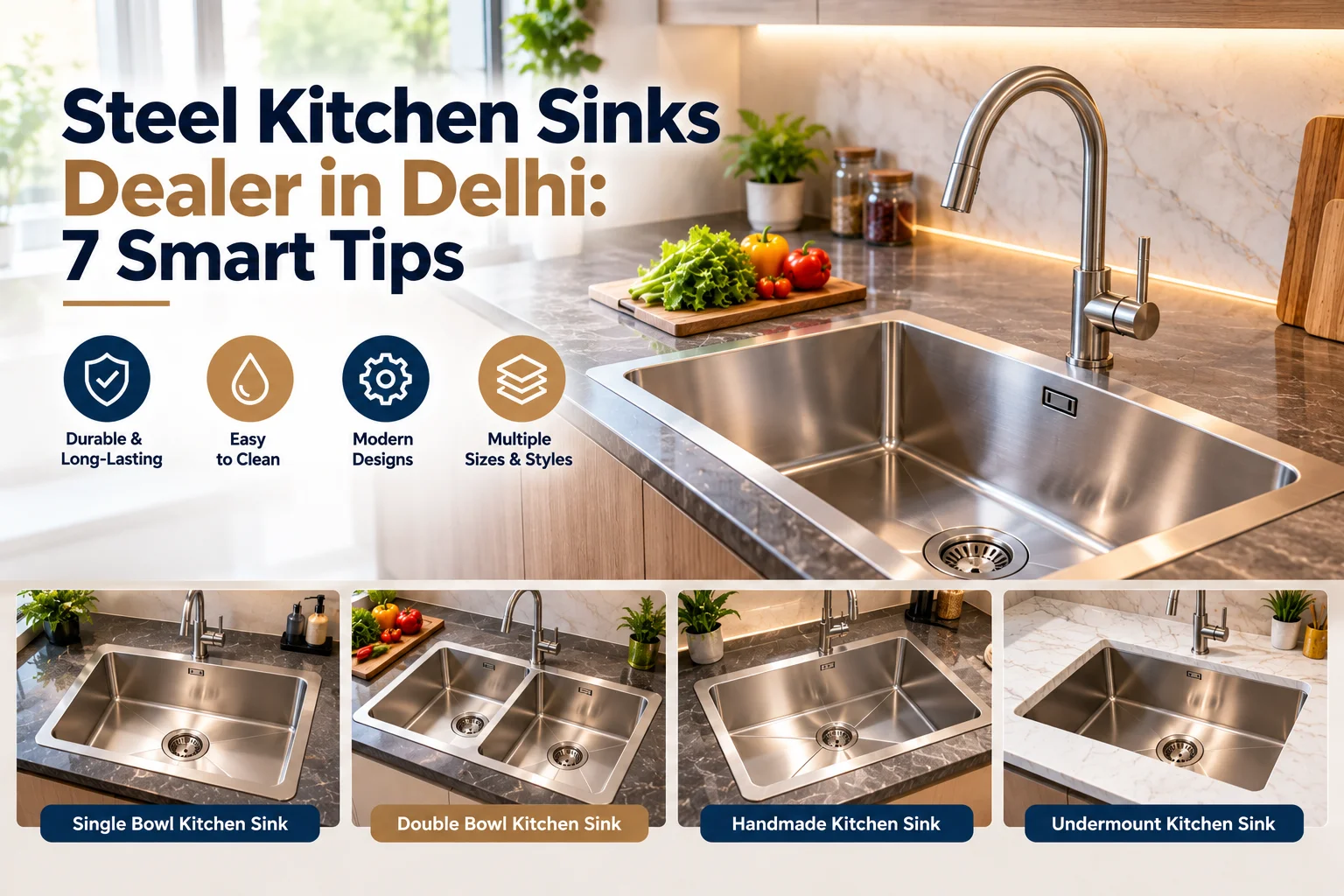 Steel Kitchen Sinks Dealer in Delhi